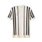 Riviera Stripe Mesh Knit SS Shirt IVORY