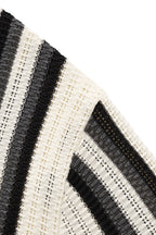 Riviera Stripe Mesh Knit SS Shirt IVORY