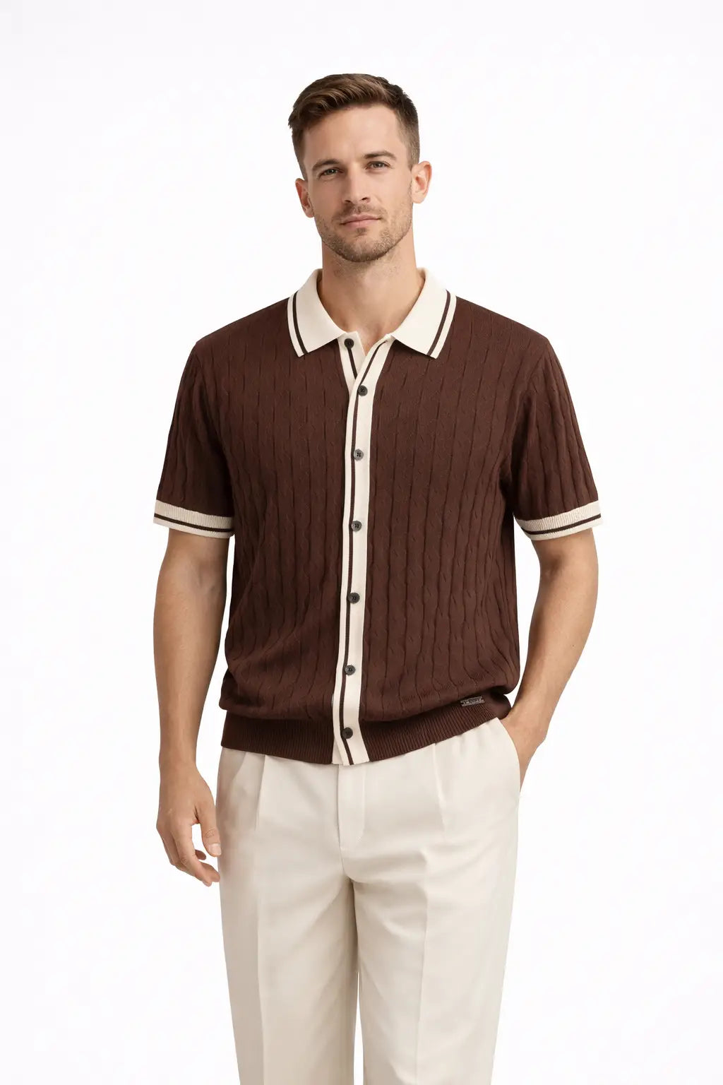 Verona Knit SS Shirt MOCHA