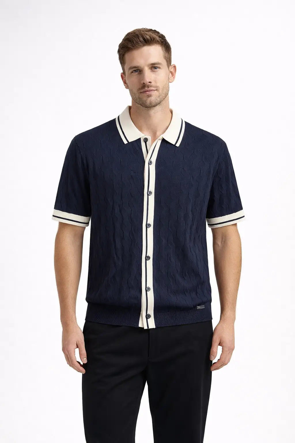 Verona Knit SS Shirt NAVY
