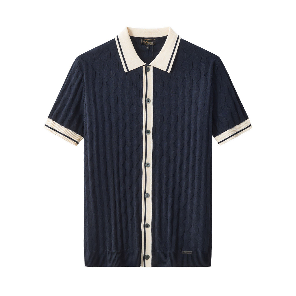 Verona Knit SS Shirt NAVY