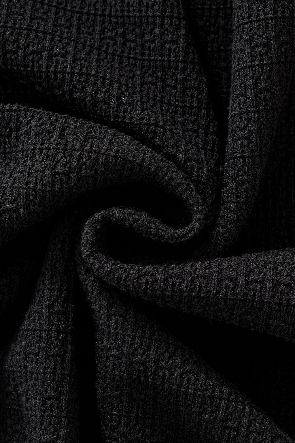 Milano Texture Knit Polo BLACK