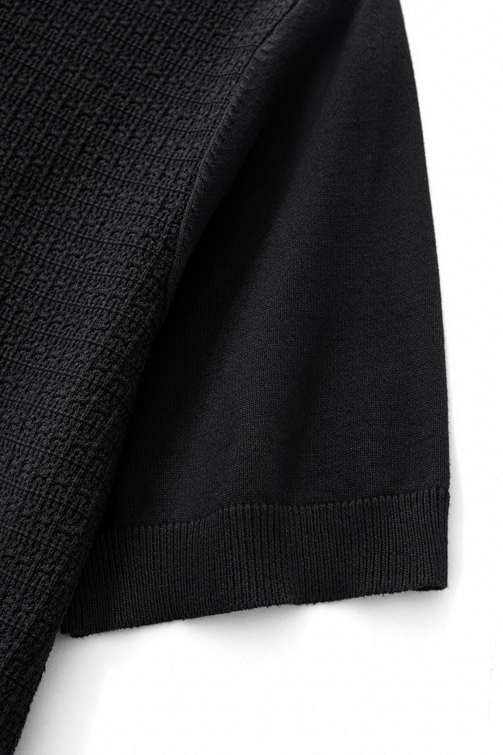 Milano Texture Knit Polo BLACK