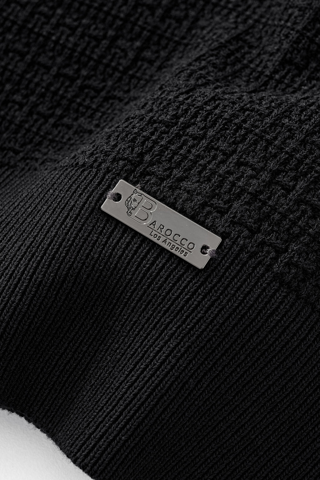 Milano Texture Knit Polo BLACK