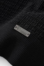 Milano Texture Knit Polo BLACK