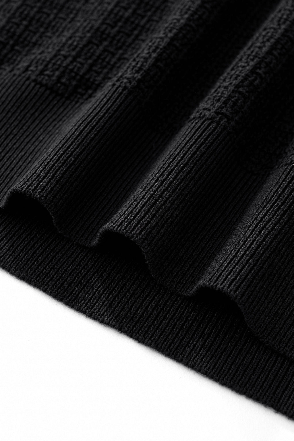 Milano Texture Knit Polo BLACK