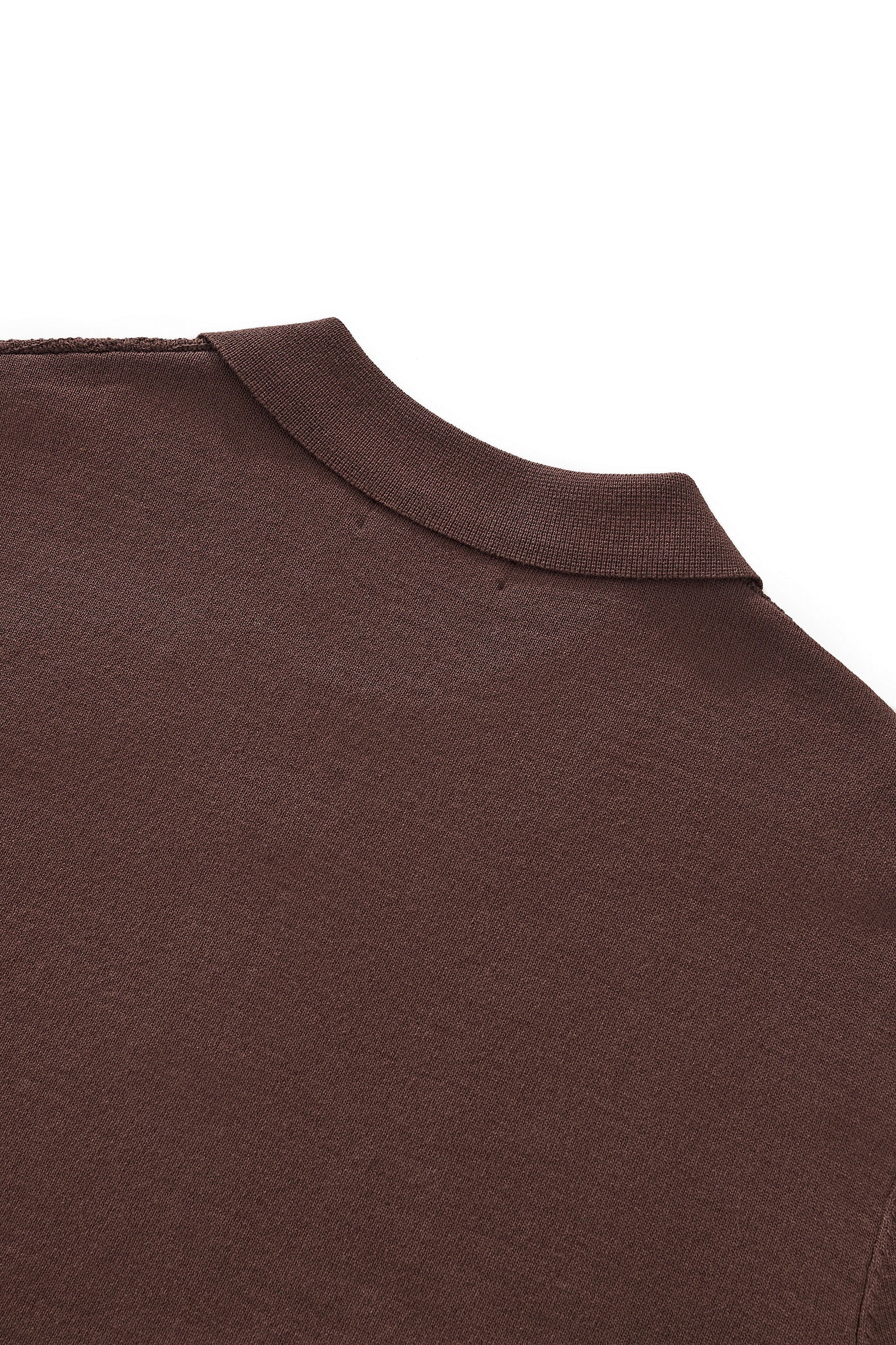 Milano Texture Knit Polo BROWN