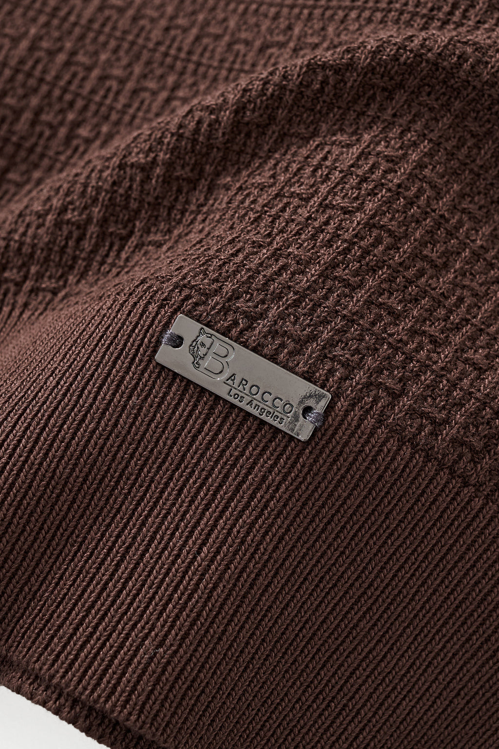 Milano Texture Knit Polo BROWN