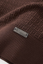 Milano Texture Knit Polo BROWN