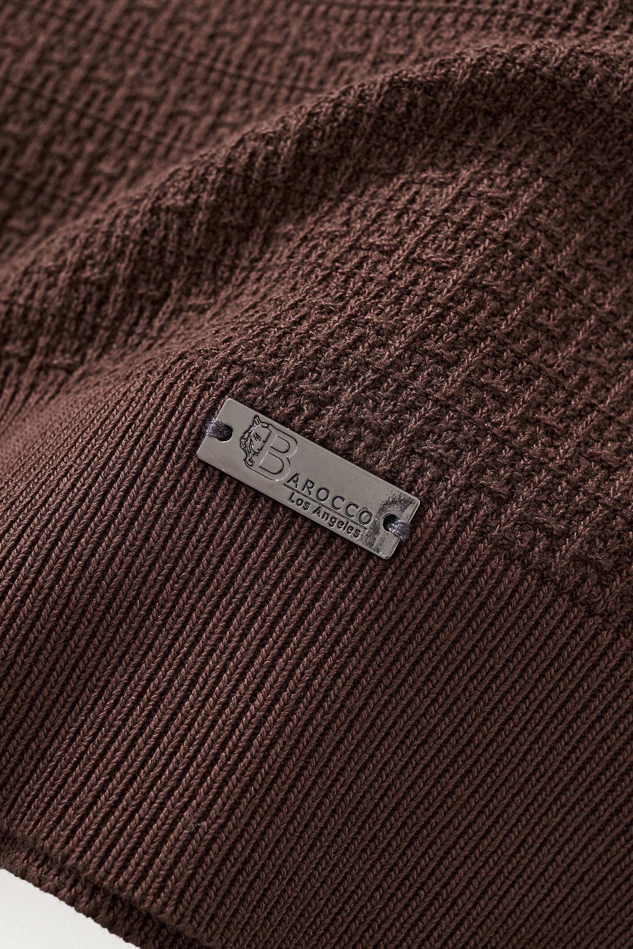 Milano Texture Knit Polo BROWN