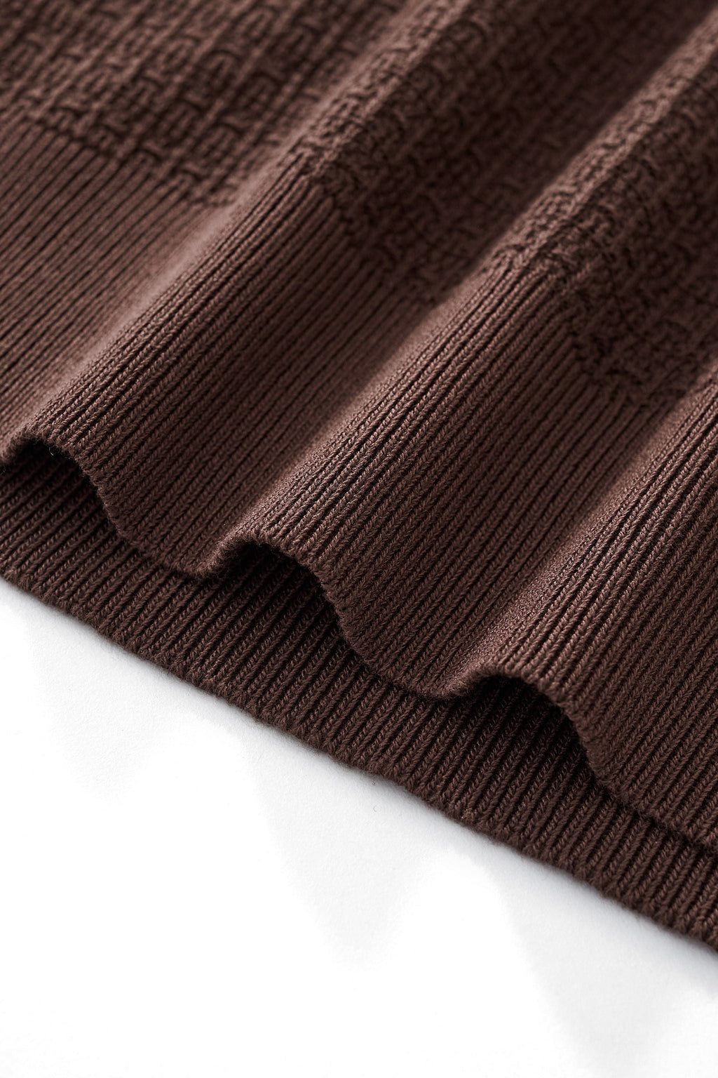 Milano Texture Knit Polo BROWN