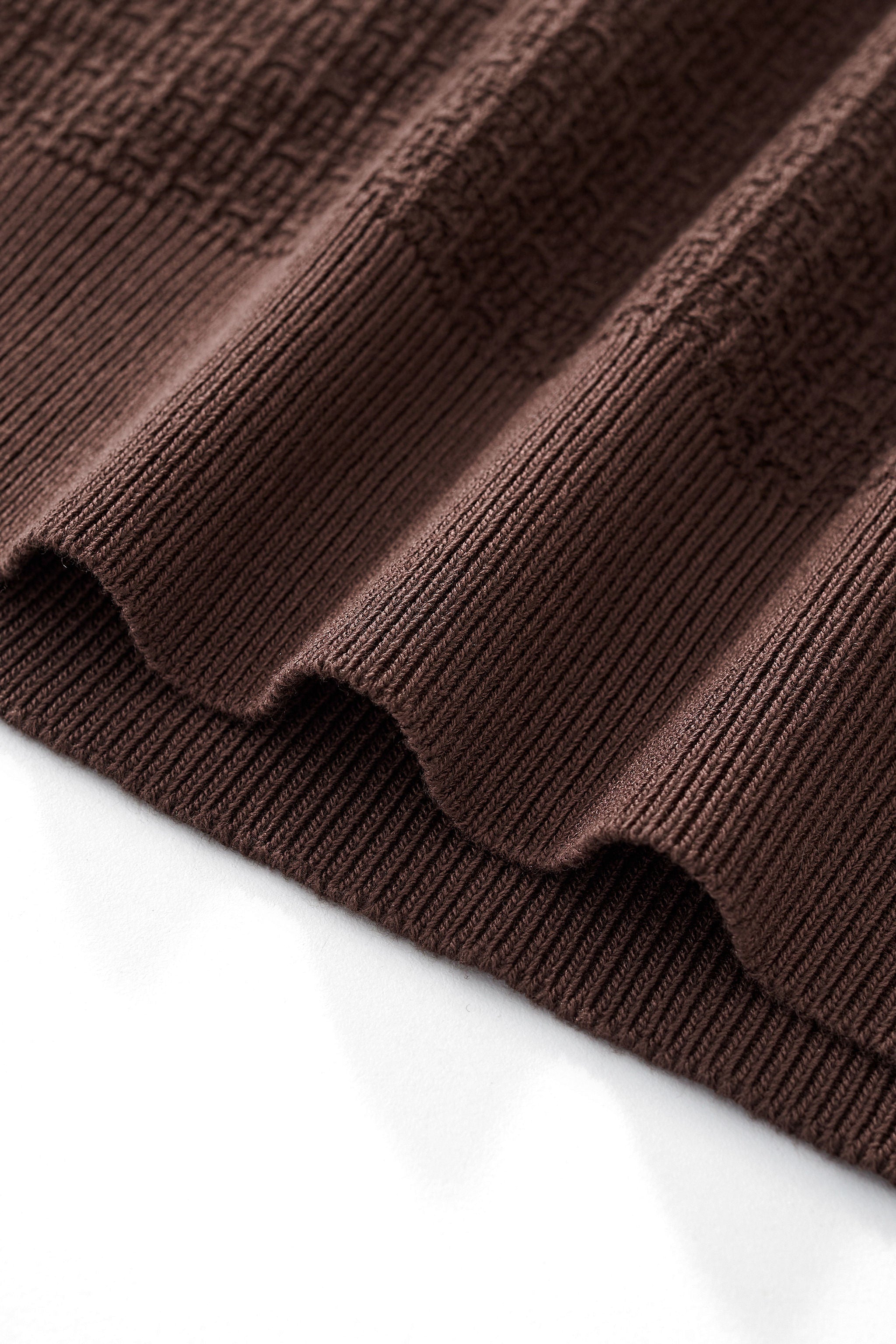 Milano Texture Knit Polo BROWN