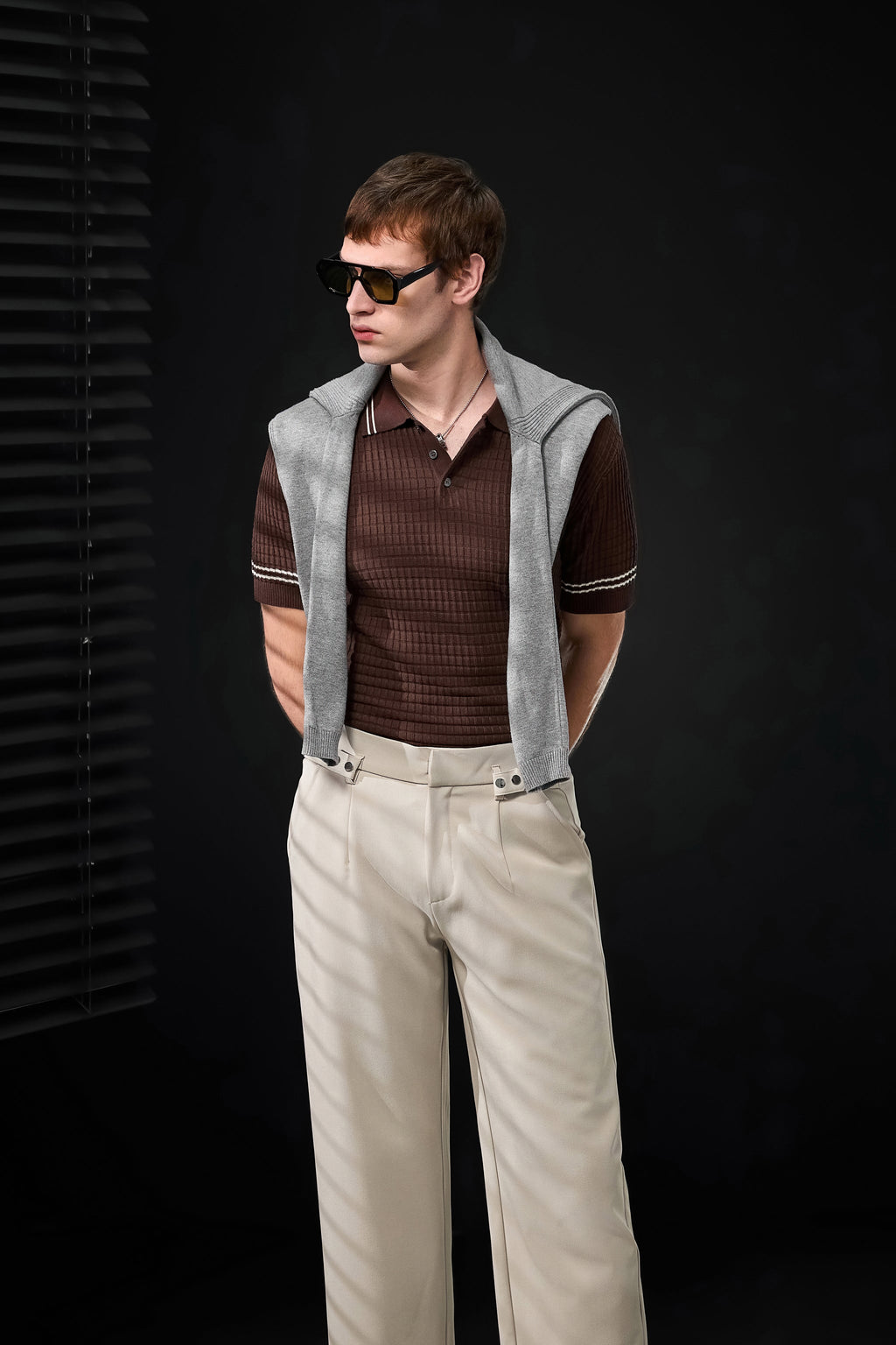 Refined Motion Knit Polo COFFEE