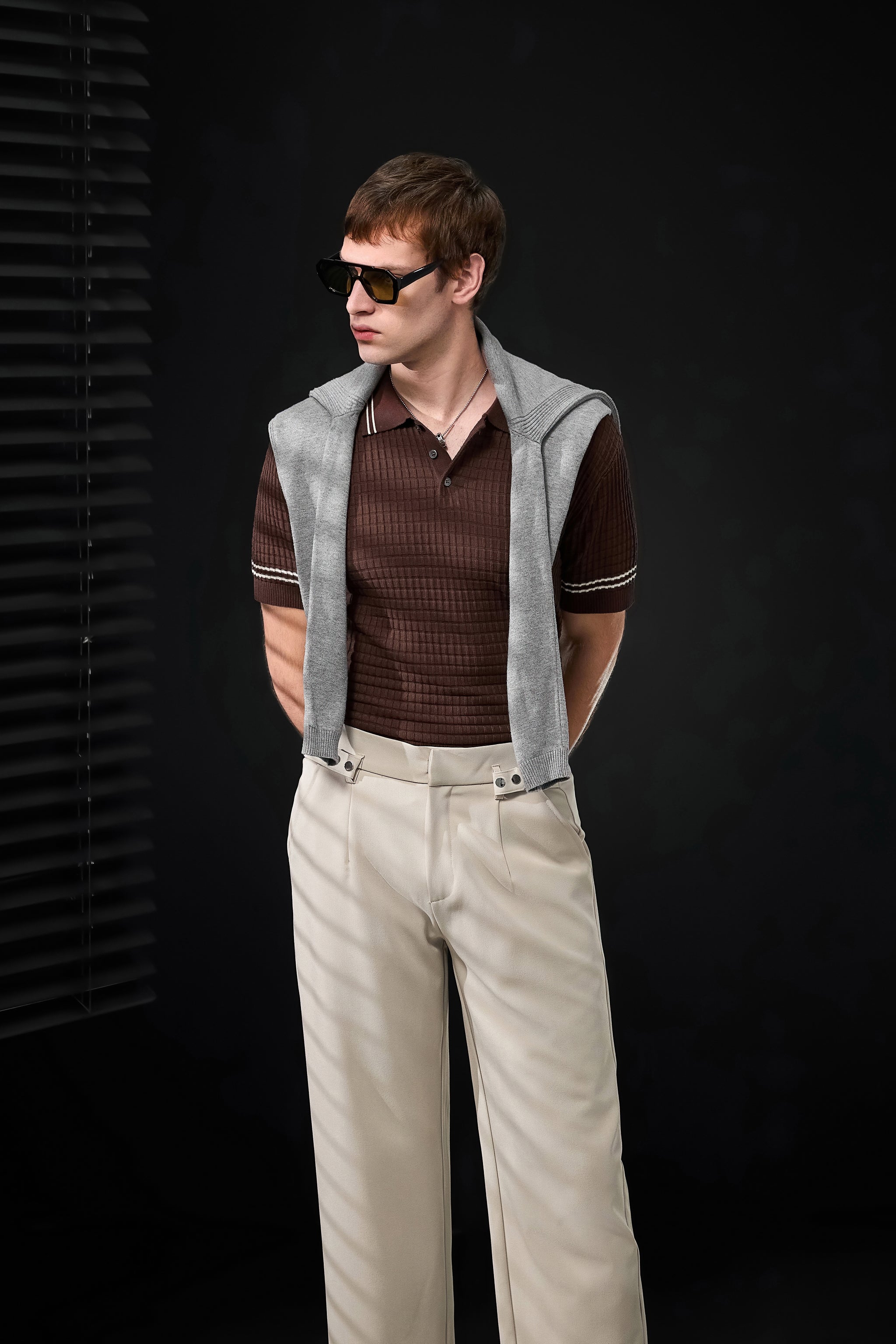 Refined Motion Knit Polo COFFEE