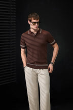 Refined Motion Knit Polo COFFEE