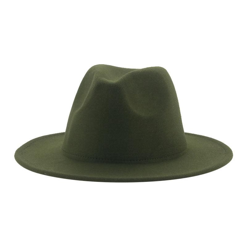 Women Luxury Fedora Hat Women Fedora Hat Women Solid Wide Brim Winter Men Hat Retro Wide Autumn Unique Style Men Hat Vintage Brown Formal Wedding Fedora Hats Stevvex