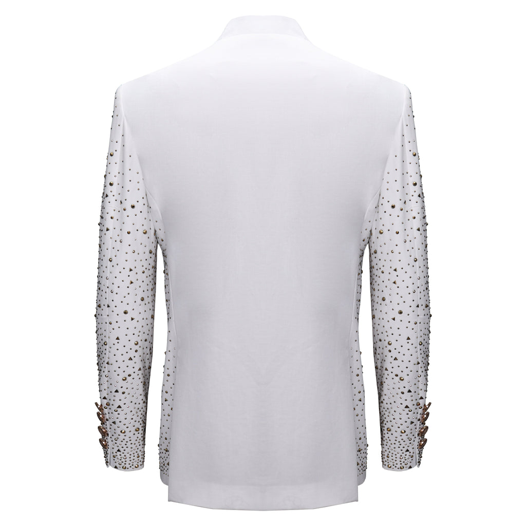 Culture Couture Embellished Blazer – Red Carpet Edition WHITE/GOLD