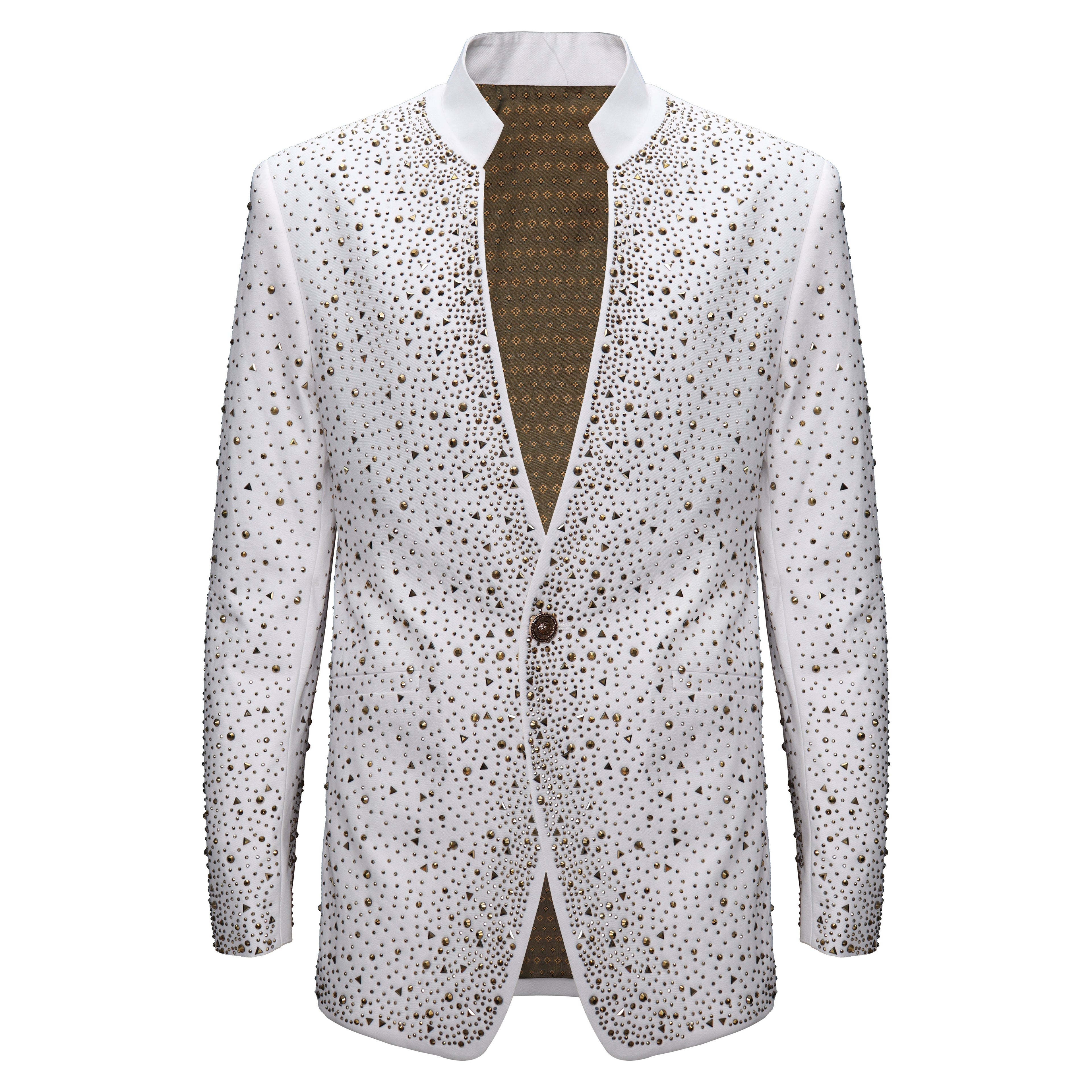 Culture Couture Embellished Blazer – Red Carpet Edition WHITE/GOLD