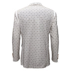Elegant Blazer with Sparkling Embellishments WHITE/GOLD