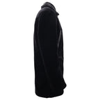 Faux Fur Collar Velvet Jacket BLACK