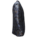 Midnight Bloom Jacquard Blazer - BLUE/GOLD