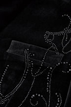 Valent Noir Velvet Blazer BLACK