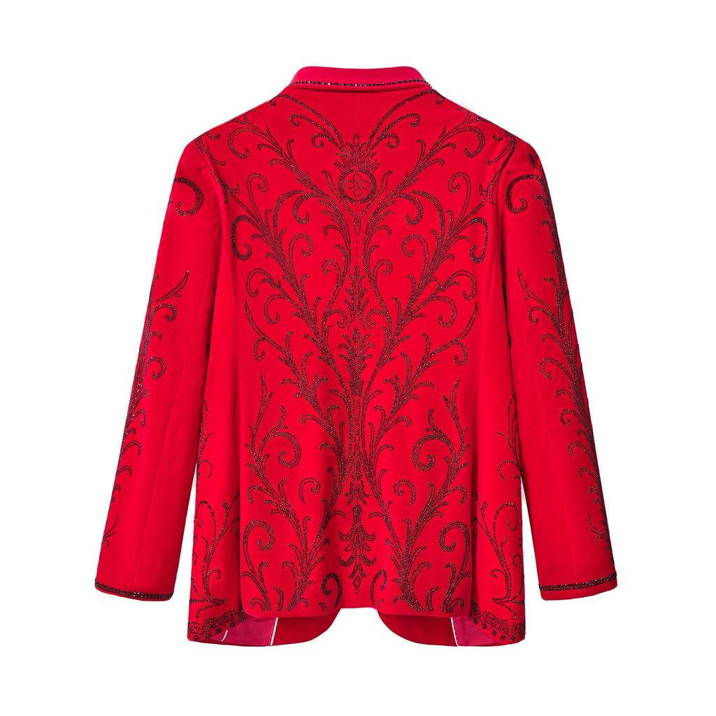 Valent Velvet Blazer RED