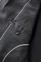 Regal Cascades Embellished Velvet Blazer BLACK/BLACK