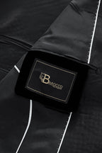Regal Cascades Embellished Velvet Blazer BLACK/SILVER