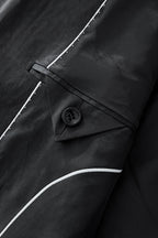 Regal Cascades Embellished Velvet Blazer BLACK/SILVER