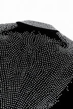 Regal Cascades Embellished Velvet Blazer BLACK/SILVER
