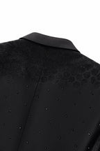 Radiant Hex Crystal Blazer BLACK/BLACK