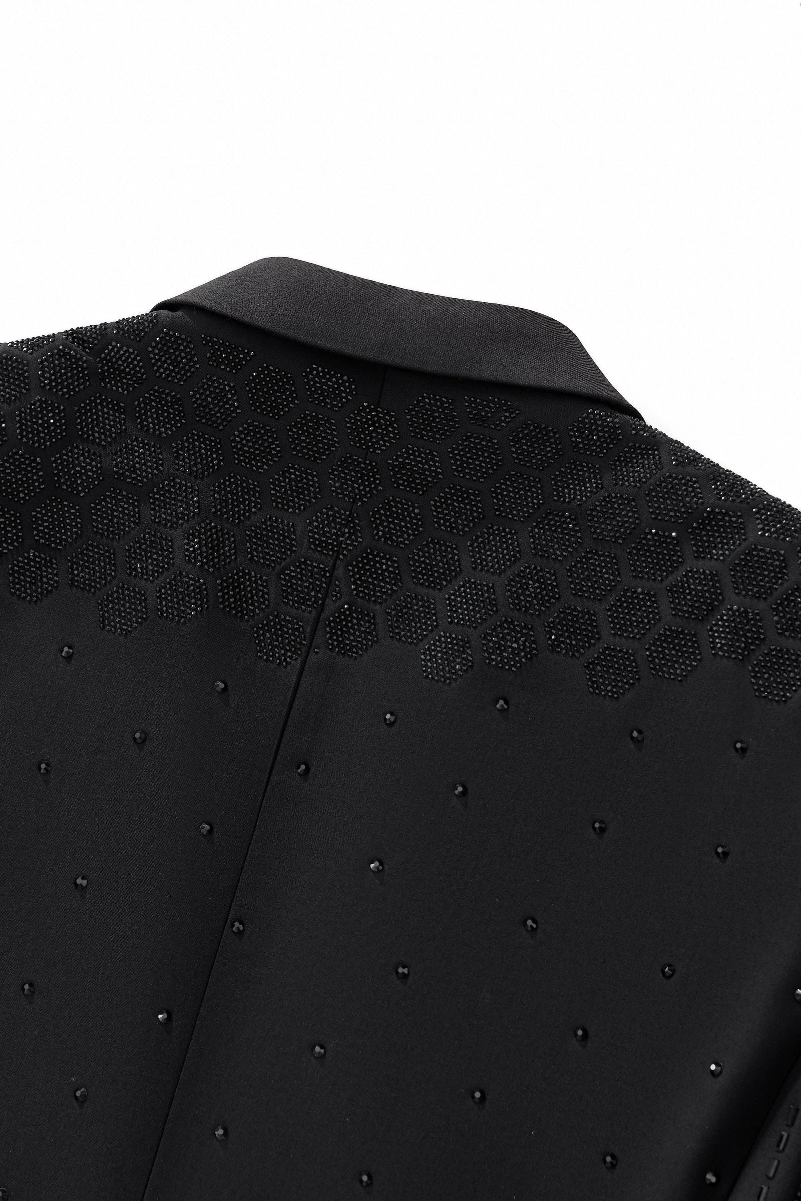 Radiant Hex Crystal Blazer BLACK/BLACK