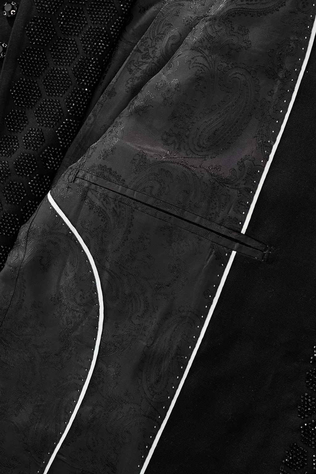 Radiant Hex Crystal Blazer BLACK/BLACK