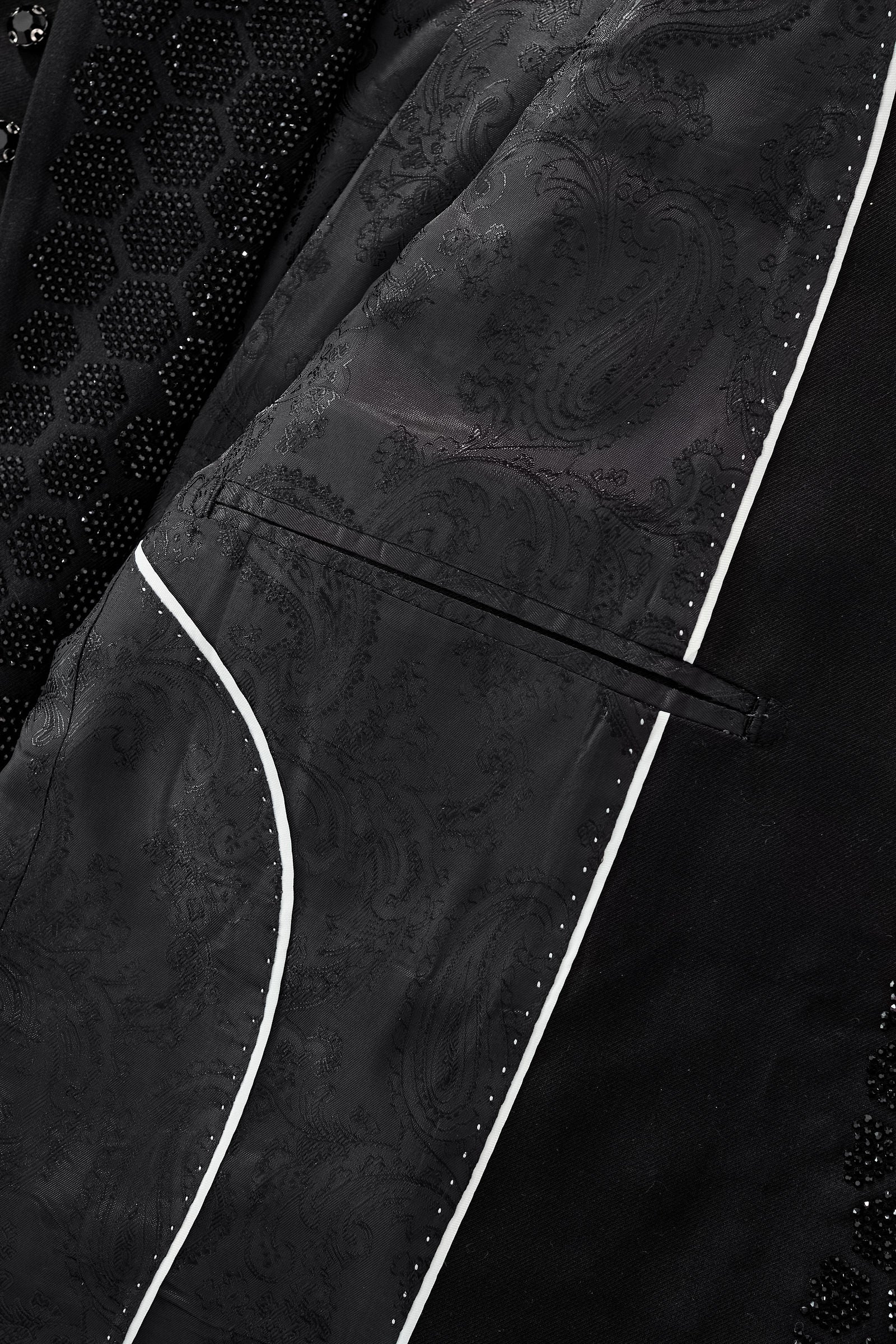 Radiant Hex Crystal Blazer BLACK/BLACK
