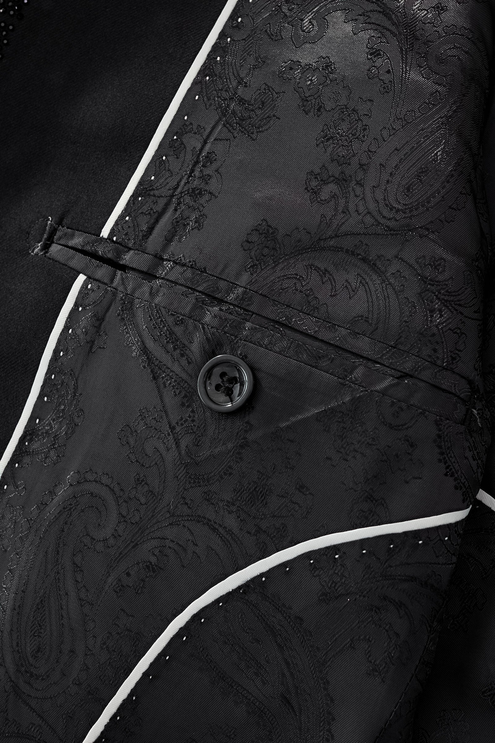 Radiant Hex Crystal Blazer BLACK/BLACK