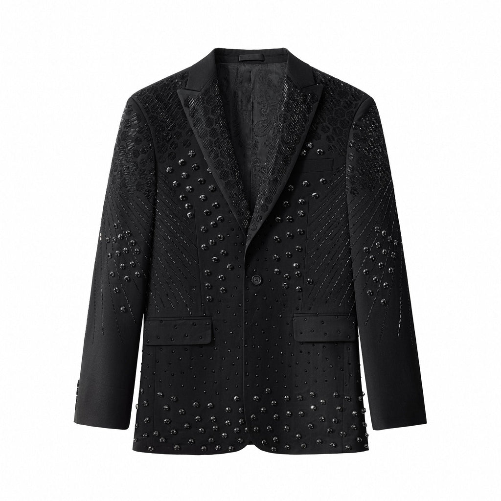 Radiant Hex Crystal Blazer BLACK/BLACK