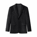 Radiant Hex Crystal Blazer BLACK/BLACK
