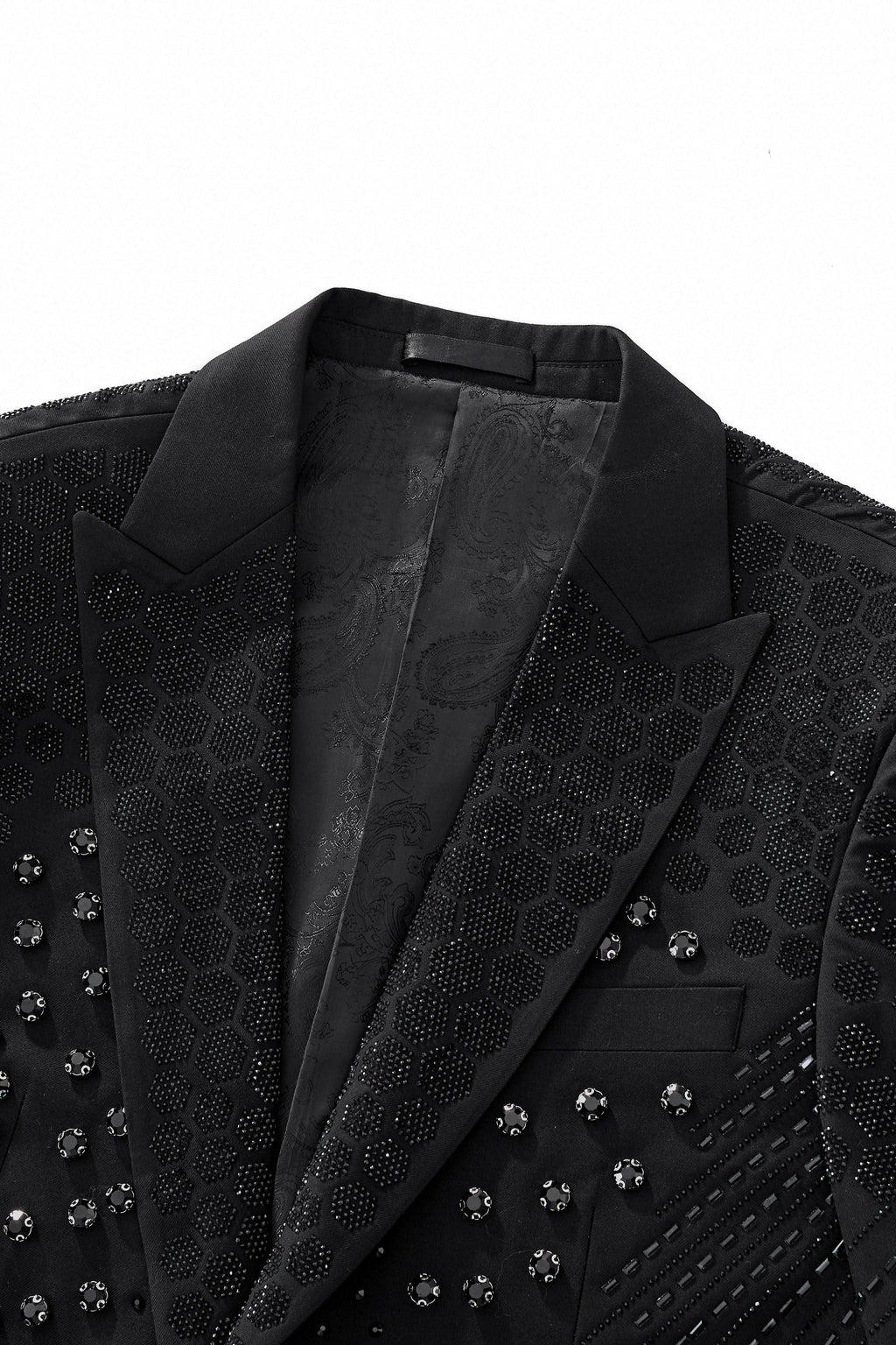 Radiant Hex Crystal Blazer BLACK/BLACK