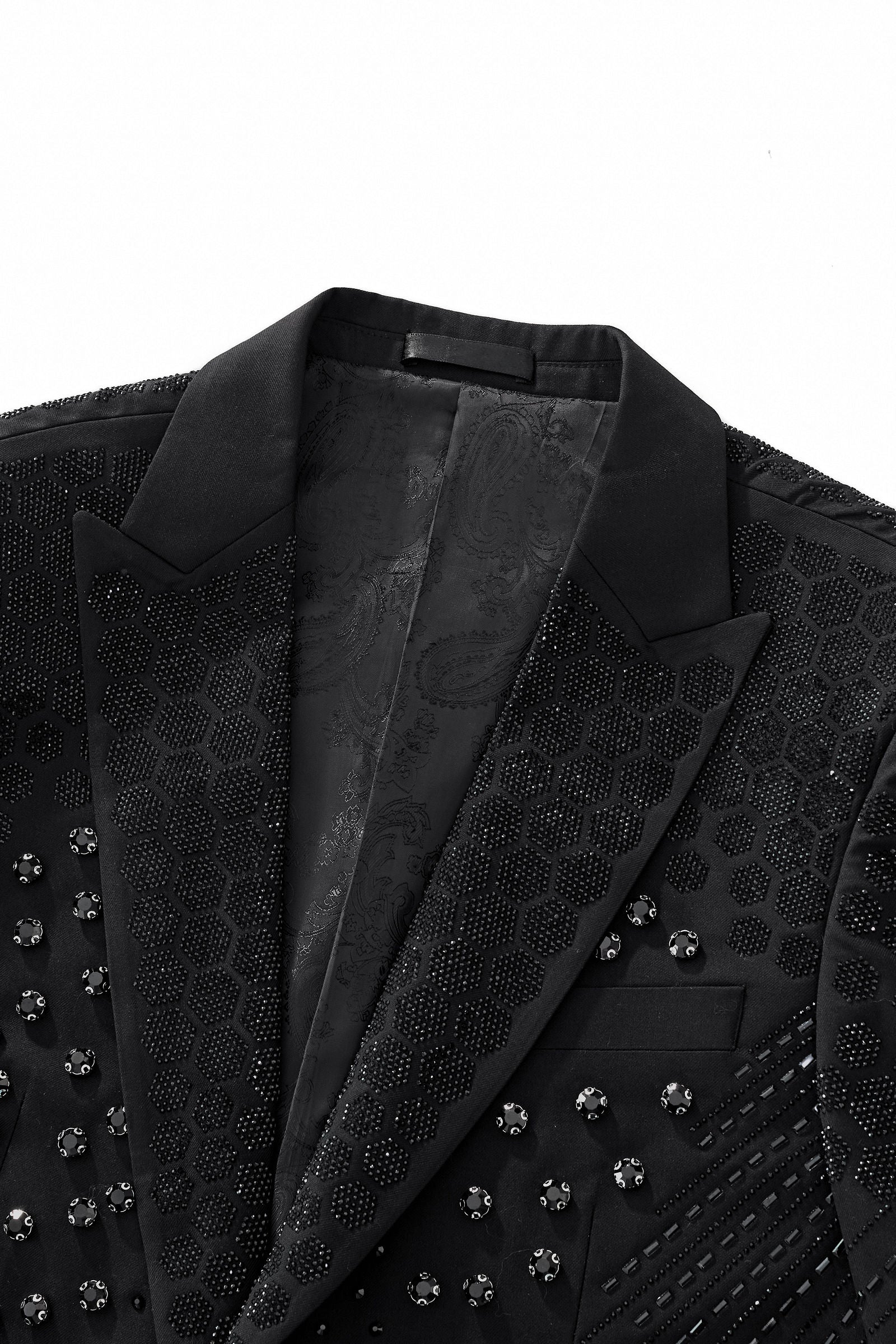 Radiant Hex Crystal Blazer BLACK/BLACK