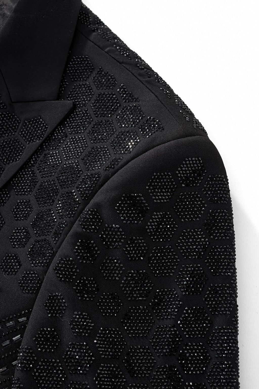 Radiant Hex Crystal Blazer BLACK/BLACK