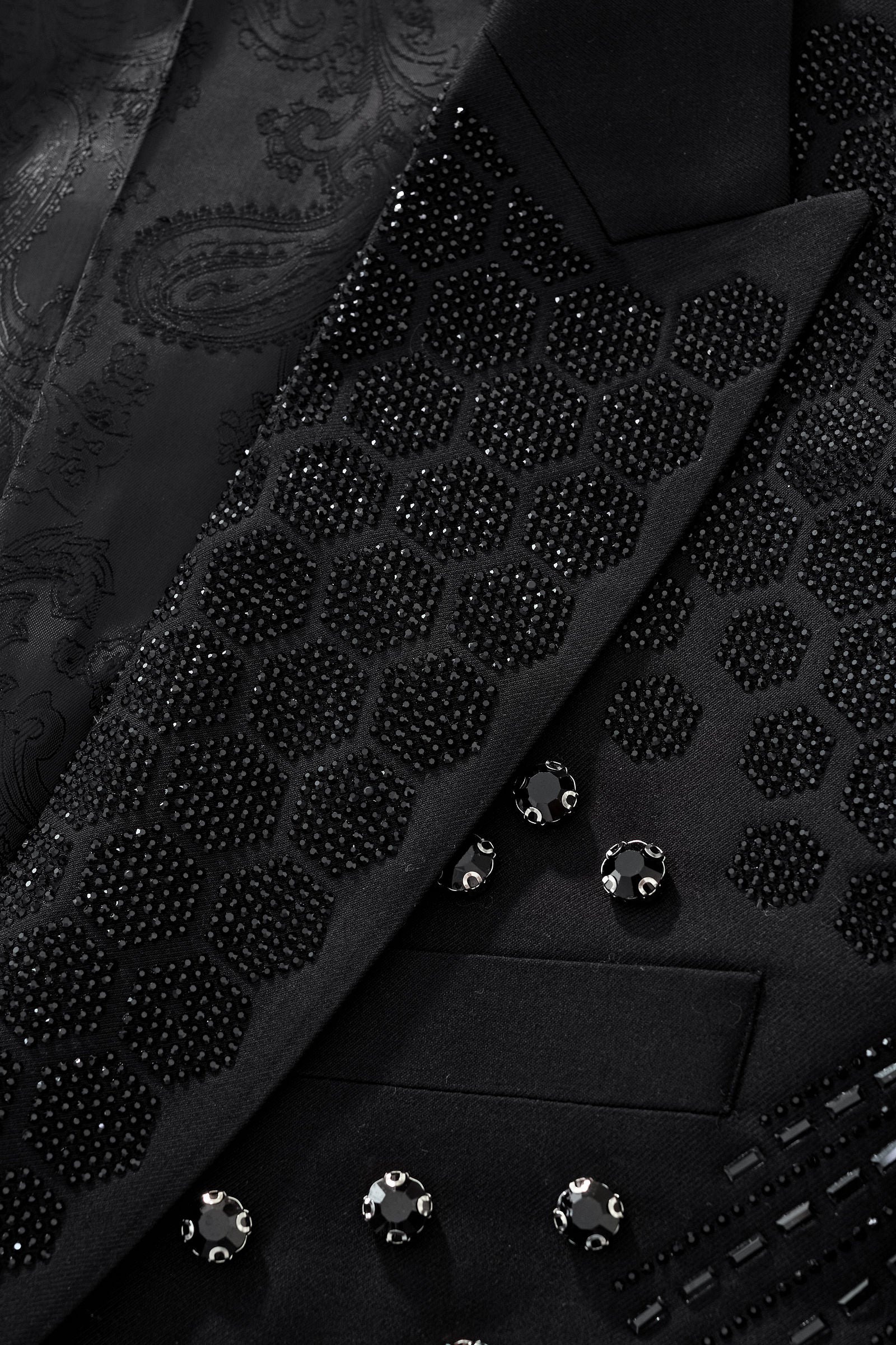 Radiant Hex Crystal Blazer BLACK/BLACK