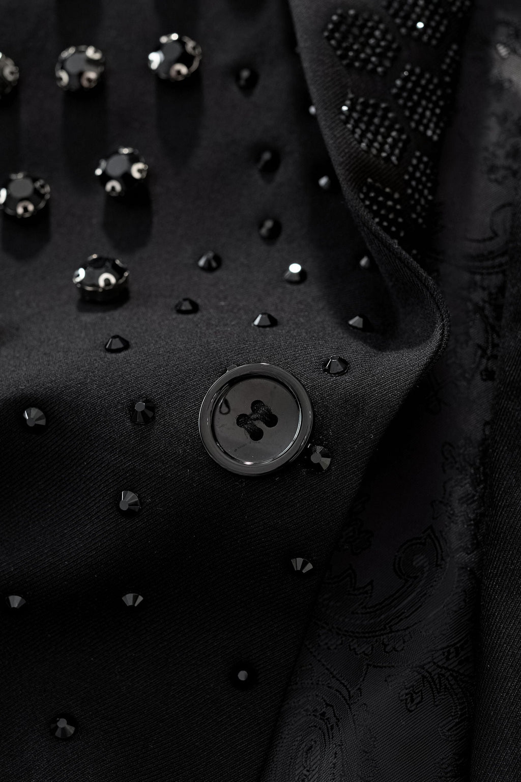 Radiant Hex Crystal Blazer BLACK/BLACK