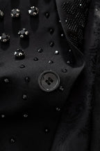 Radiant Hex Crystal Blazer BLACK/BLACK