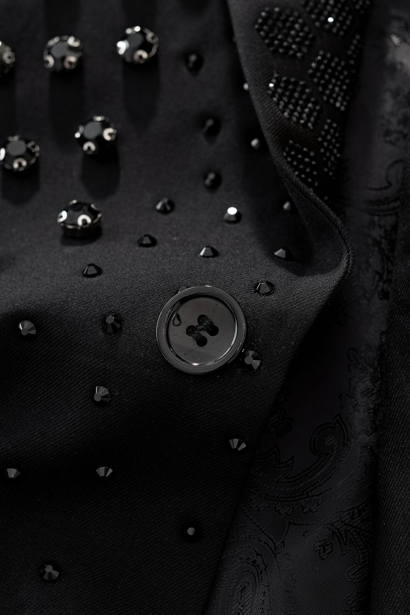 Radiant Hex Crystal Blazer BLACK/BLACK