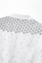 Radiant Hex Crystal Blazer WHITE/SILVER