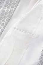 Radiant Hex Crystal Blazer WHITE/SILVER