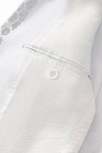 Radiant Hex Crystal Blazer WHITE/SILVER