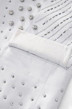Radiant Hex Crystal Blazer WHITE/SILVER