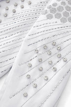 Radiant Hex Crystal Blazer WHITE/SILVER